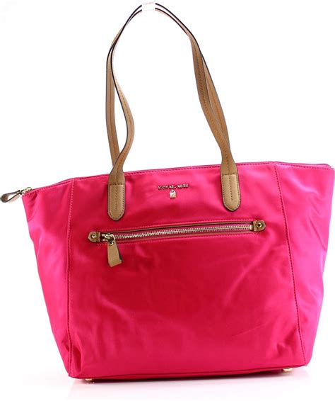 michael kors kelsey pink nylon tote|michael kors kelsey bag.